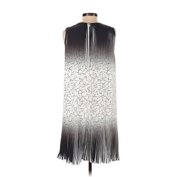 Julia Jordan Style Pleated Dress Size 4 White Black Fairy Hem - Picture 3 of 5